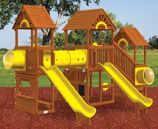 Commercial Rainbow Play Sets Backyard Playworld Omaha